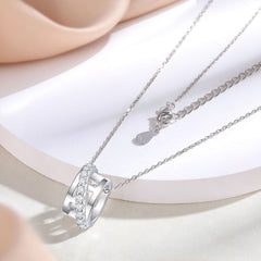 S925 Silver Multi-Loop Pendant Necklace