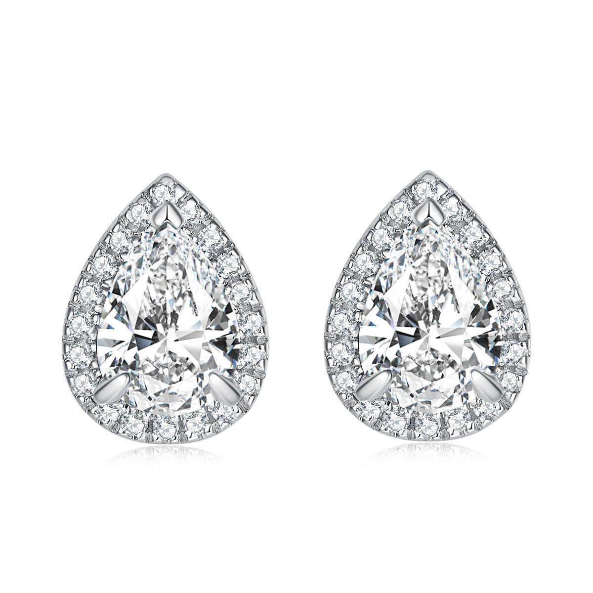 925 Silver Teardrop Stone Earrings