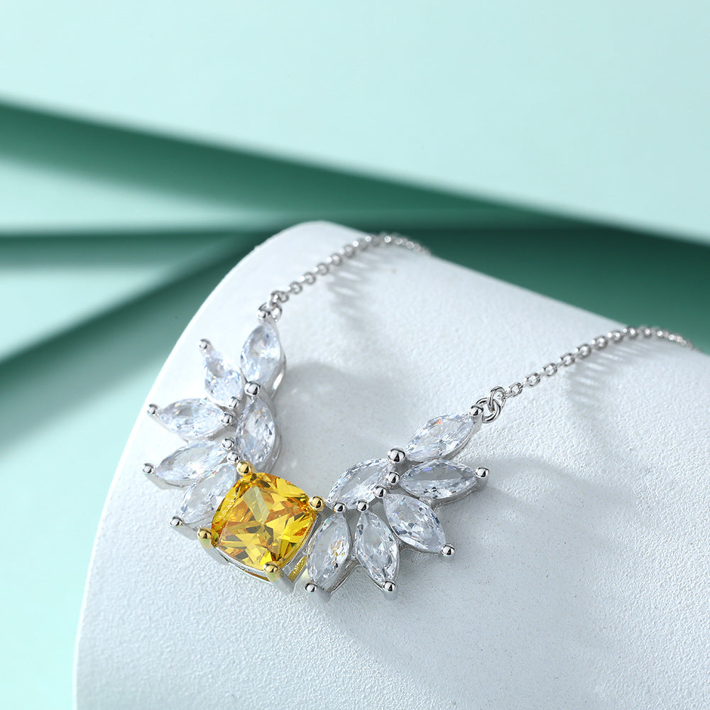 S925 Silver Angel Wing Pendant Necklace