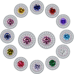 925 Silver Micro-Pavé Circle Studs