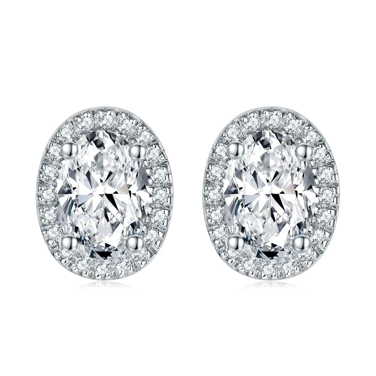 S925 Silver Birthstone Zircon Stud Earrings