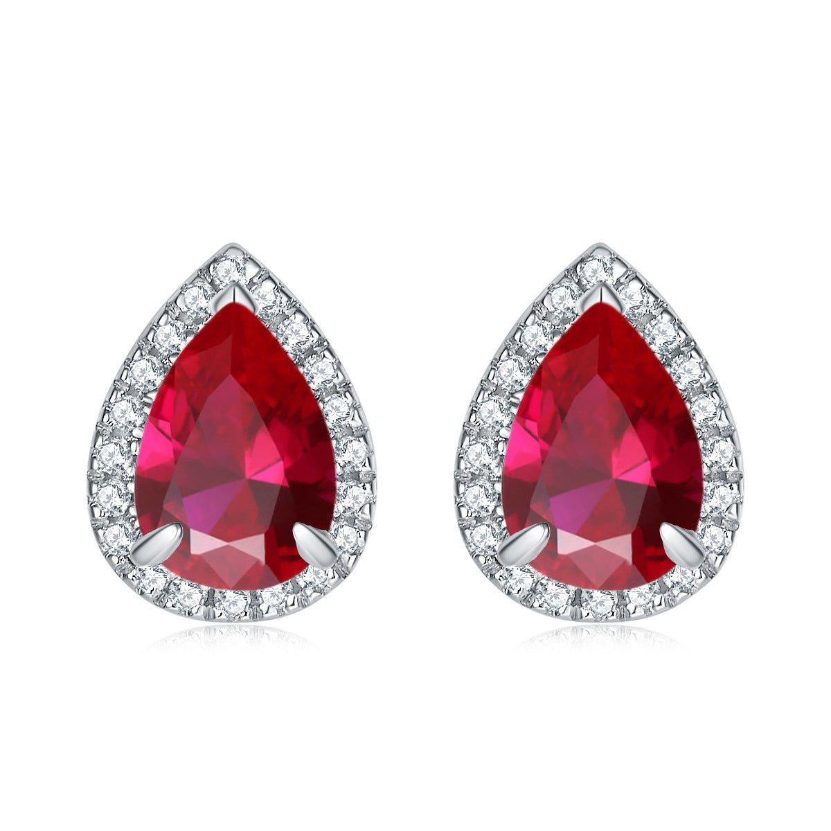 925 Silver Teardrop Stone Earrings