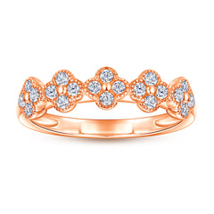 925 Silver Clover Pavé Ring