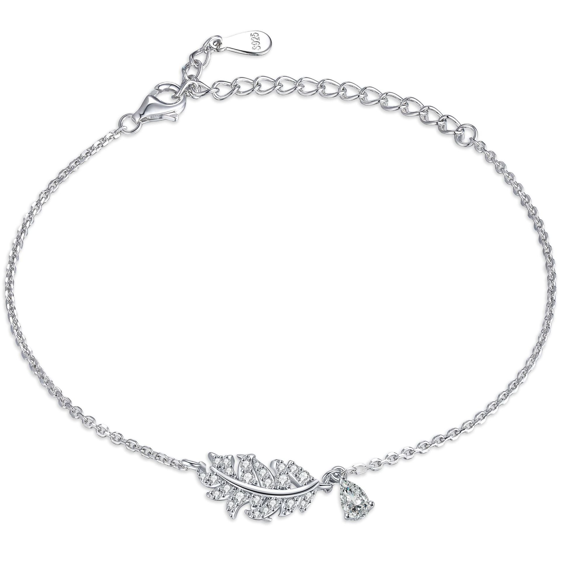 925 Silver Leaf Ring Earrings Necklace Bracelet
