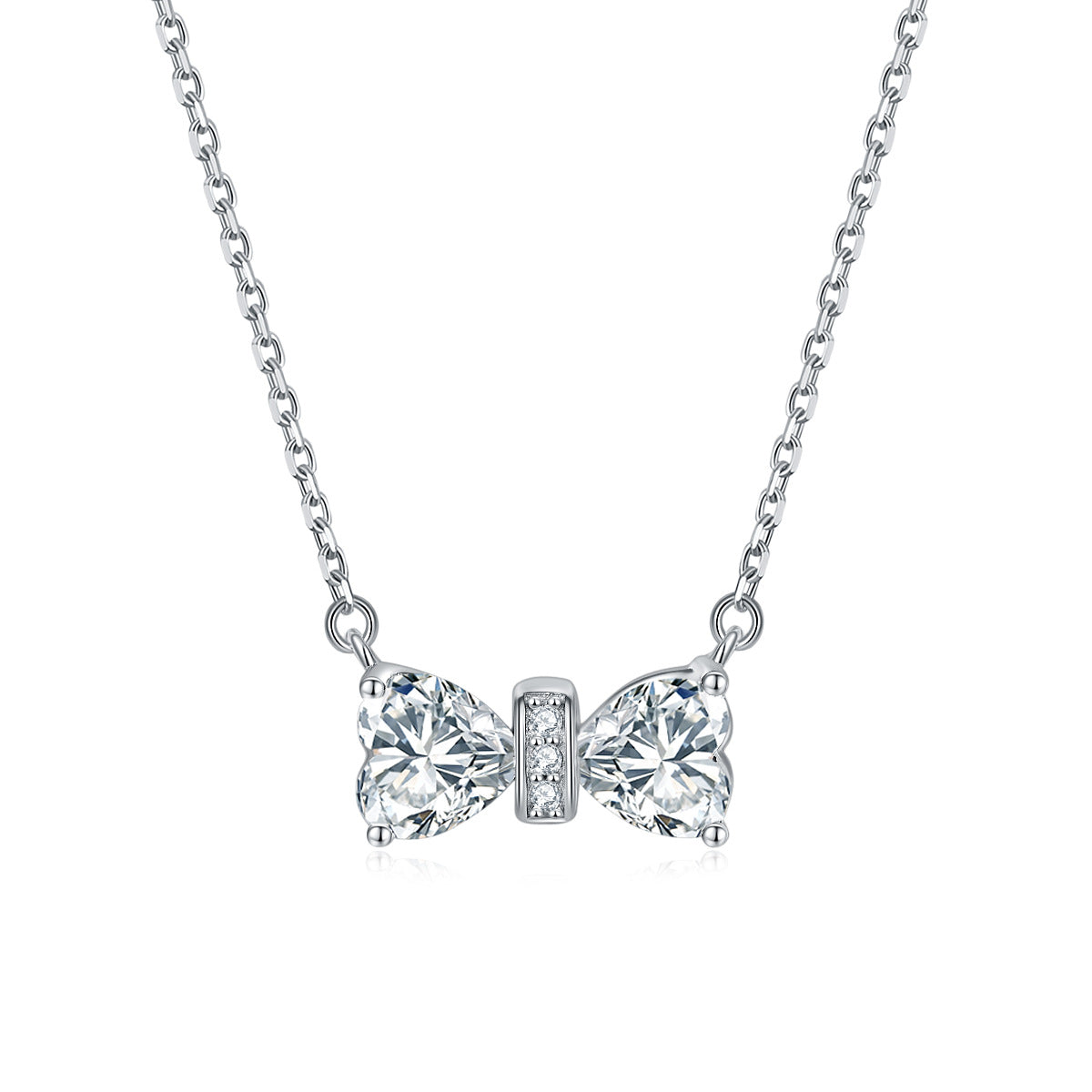 S925 Sterling Silver Zircon Necklace Elegant