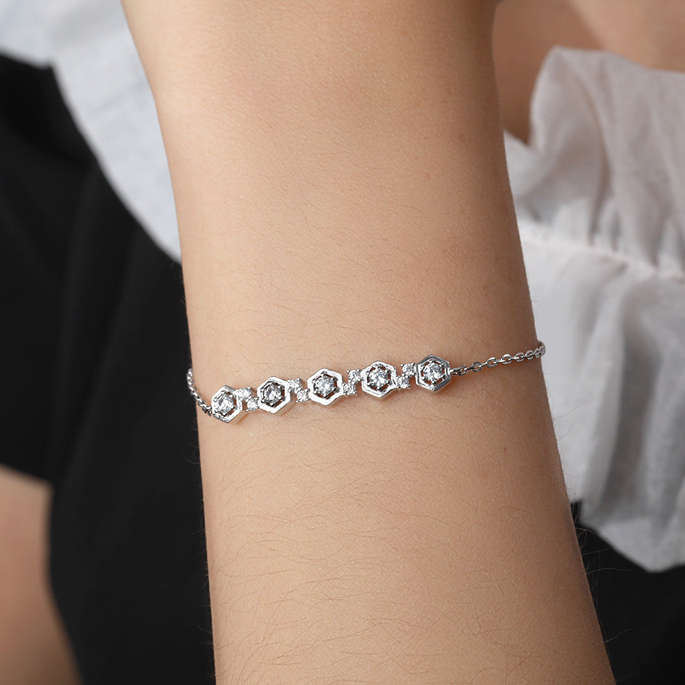 925 Silver Earrings Ring Necklace Bracelet Set