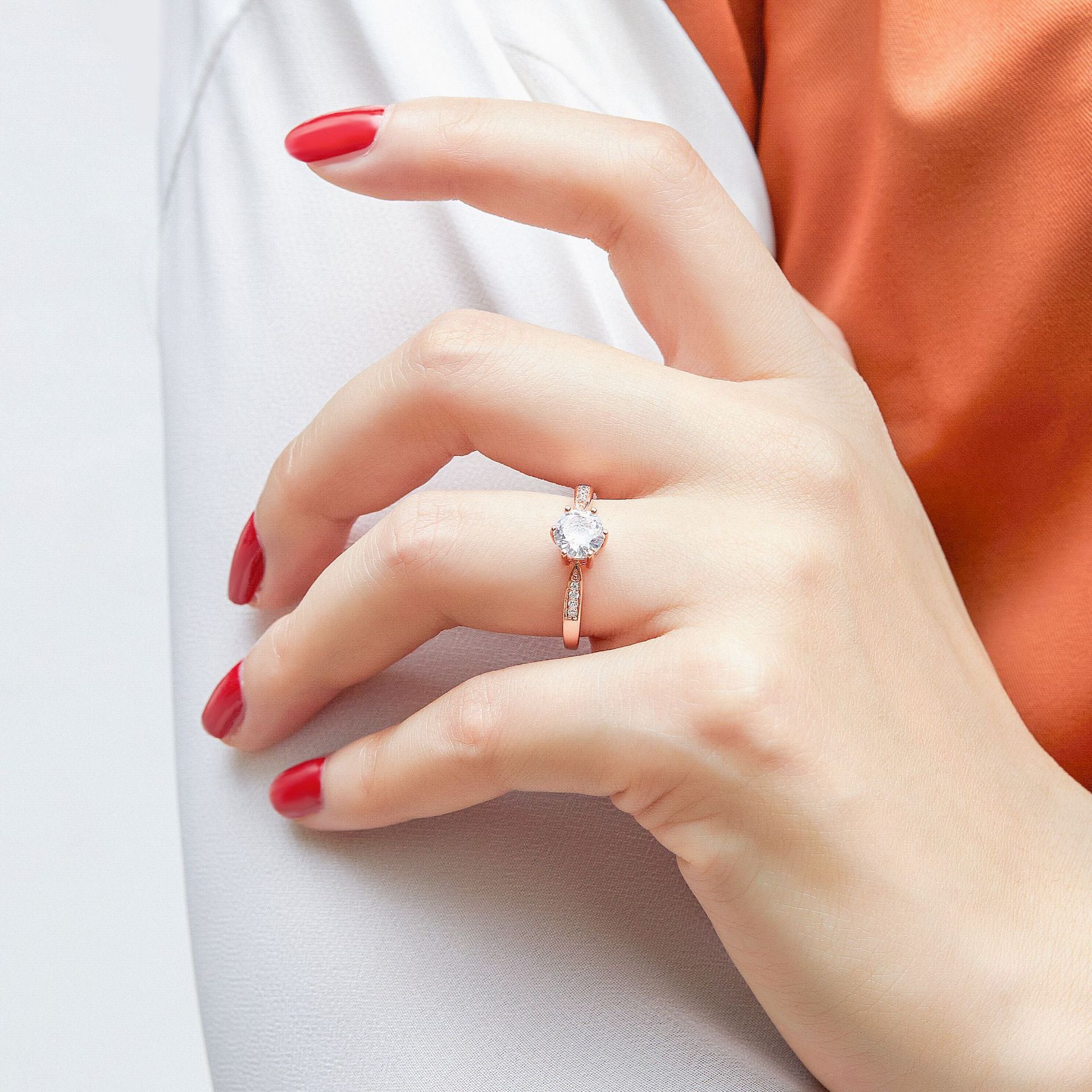 925 Silver 1ct Solitaire Wedding Band