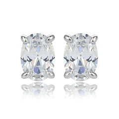 925 Silver Earrings Unique Ring Egg Zircon Necklace