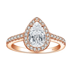 S925 Sterling Silver Teardrop Ring