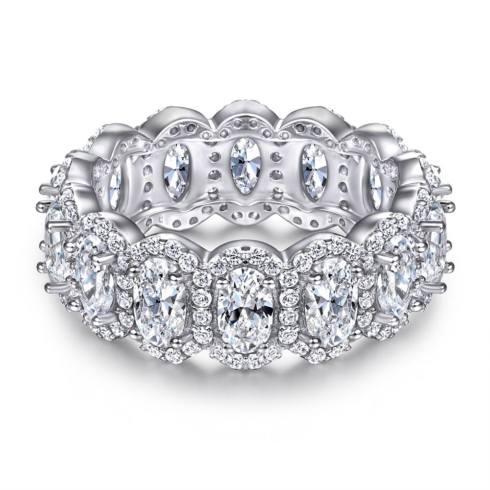 925 Silver Oval Cut Solitaire Ring