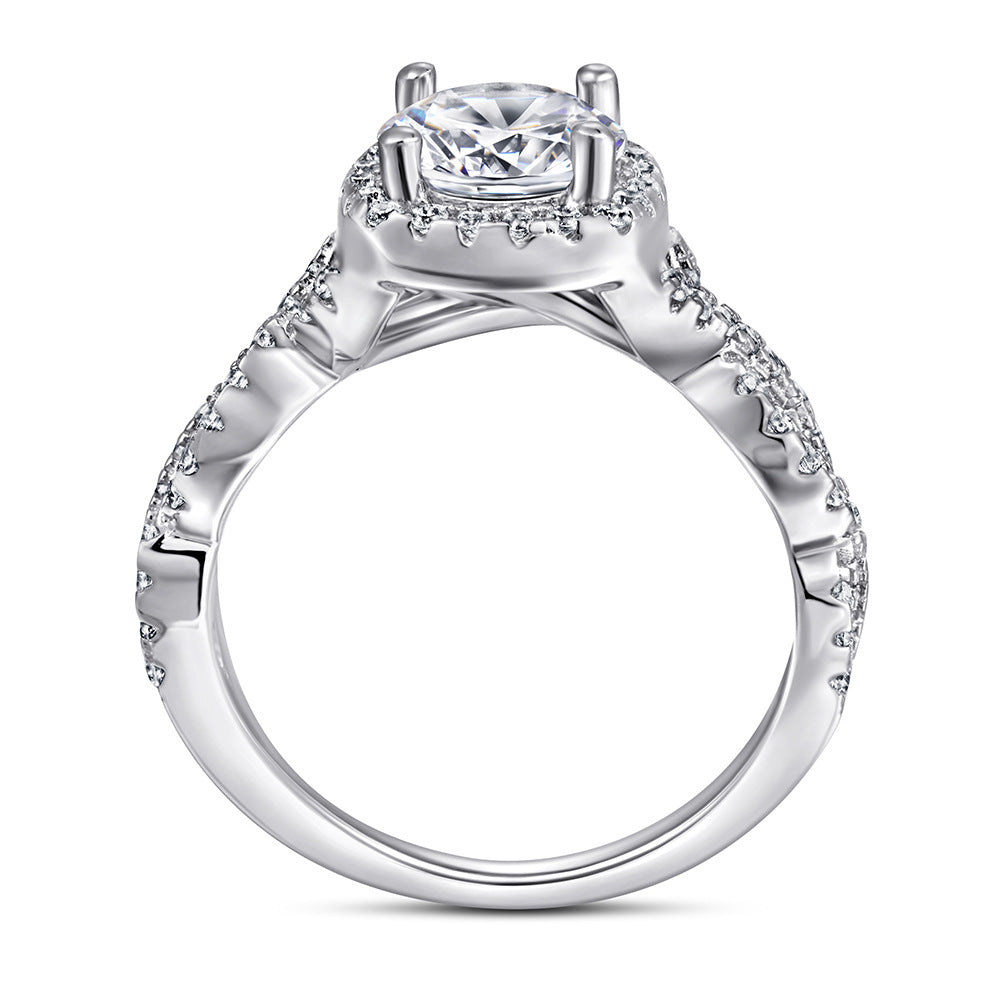 925 Silver Twist Crossover Ring