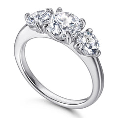 925 Silver Heart Halo Ring