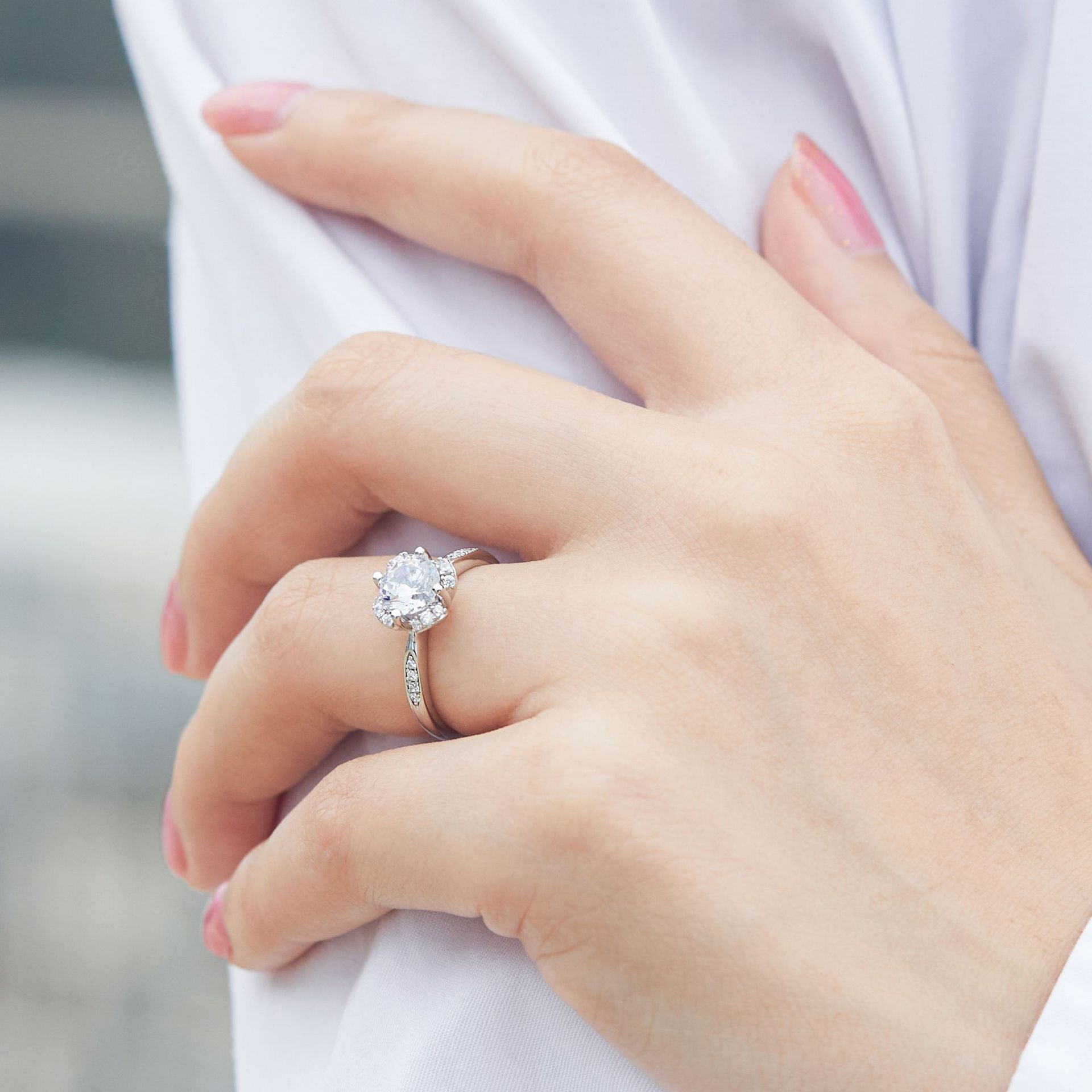 S925 Silver 1ct CZ Floral Ring - Minimalist Luxury
