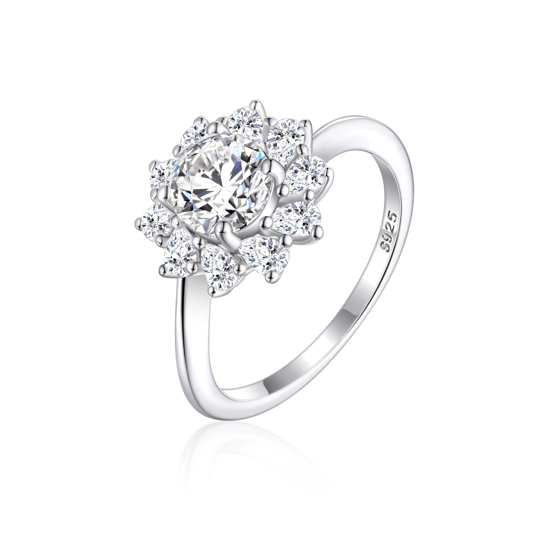 925 Silver Floral Wedding Band