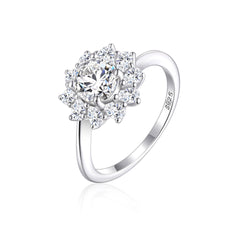 925 Silver Floral Wedding Band