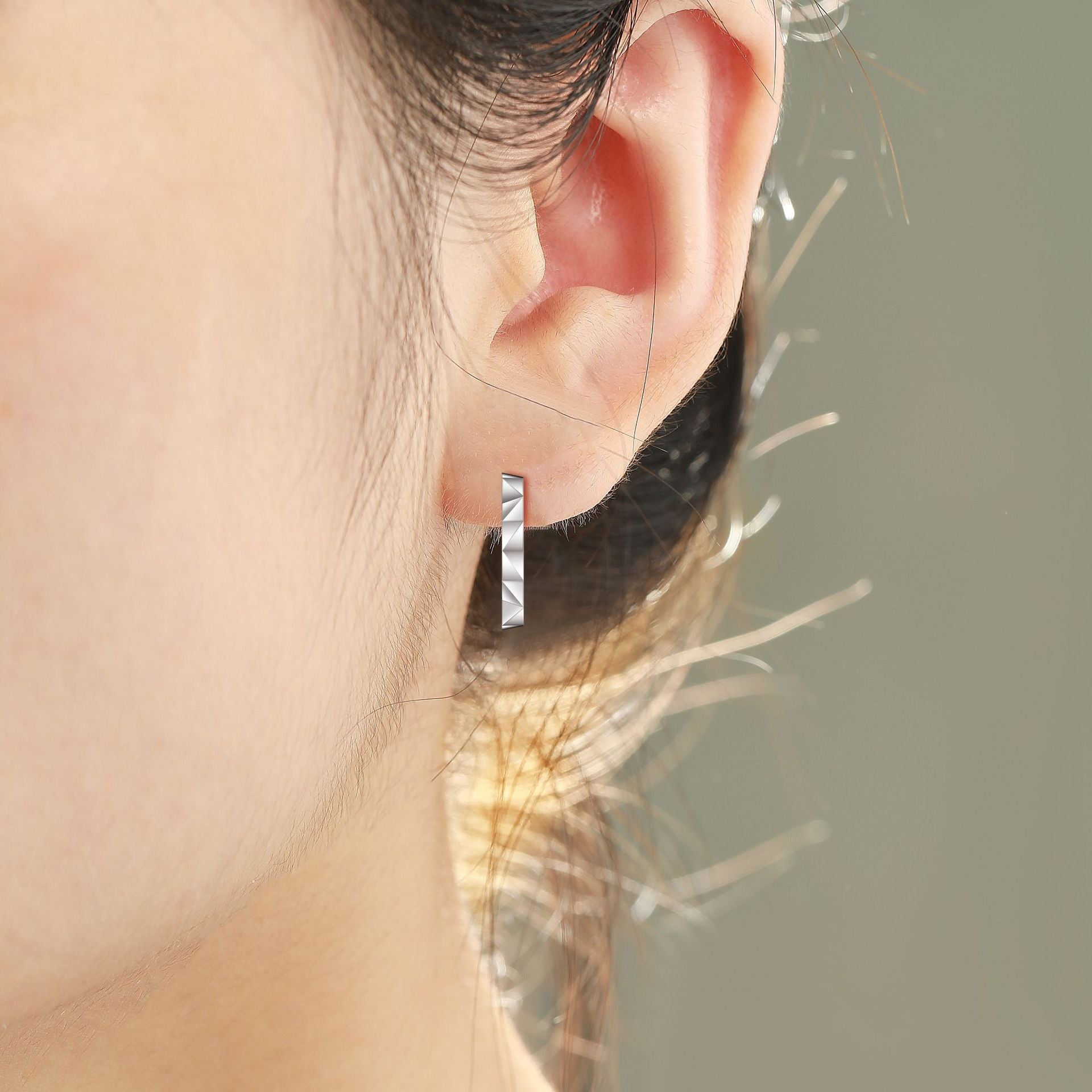 S925 Mirror Hoops - Luxe Silver Earrings