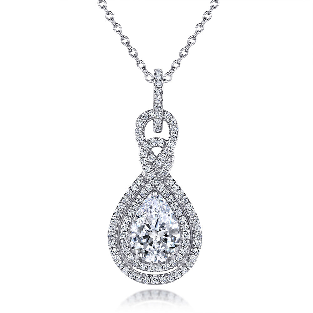 S925 Silver Peridot Rose Gold Necklace
