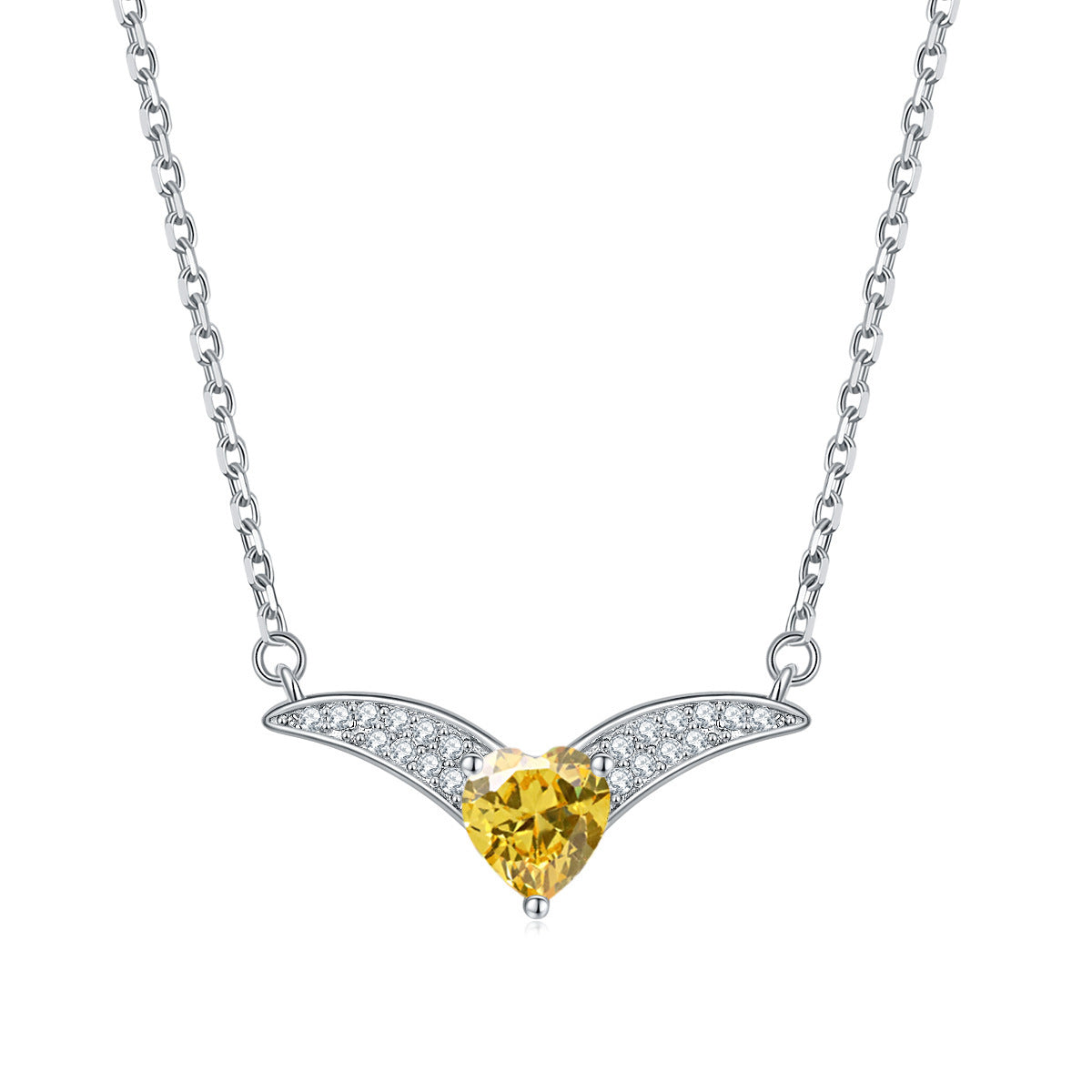 S925 Silver Heart Zodiac Necklace