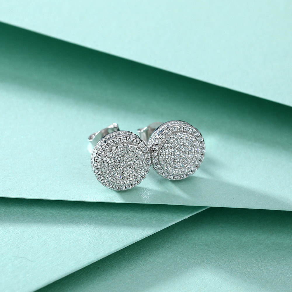 S925 Silver Full Cut Zircon Studs