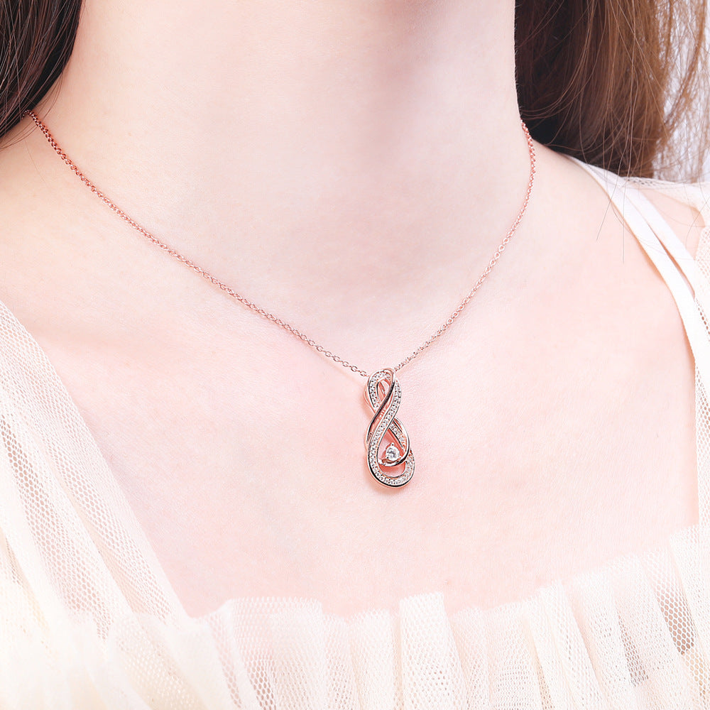 S925 Silver Infinity 8 Pendant Necklace