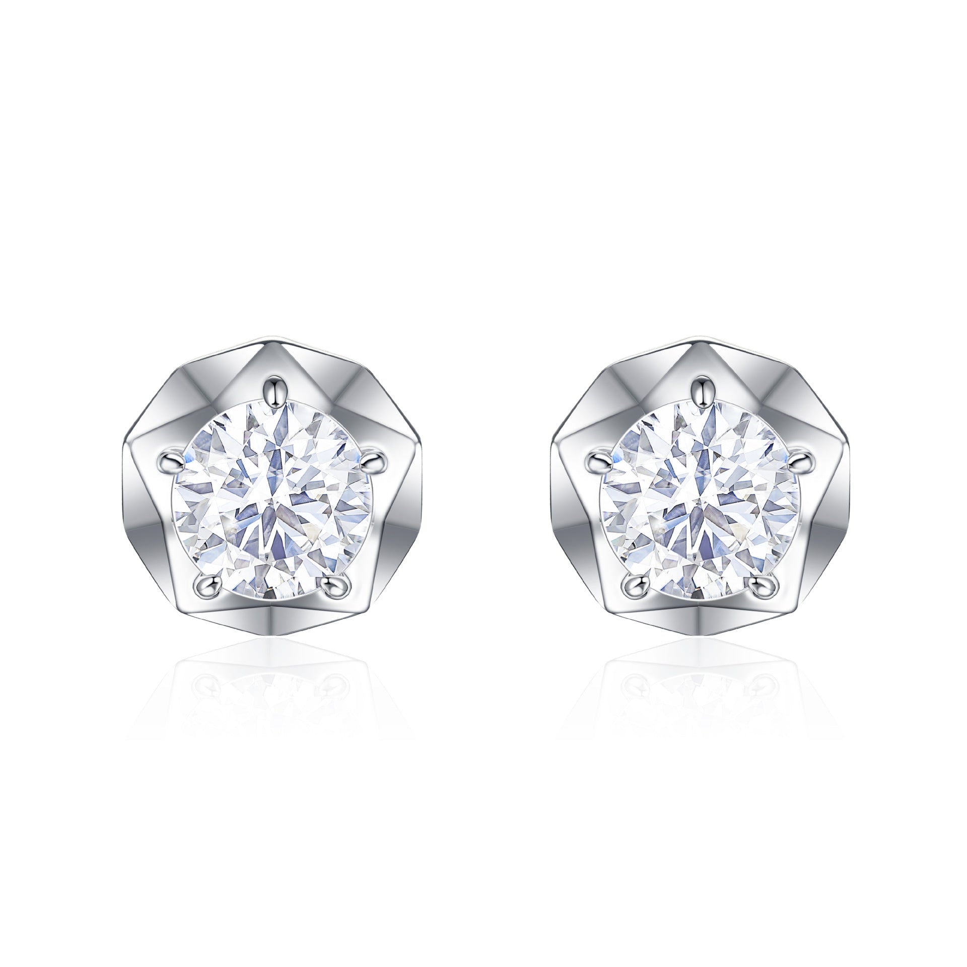 S925 CZ Studs Earrings - Luxe Silver Jewelry