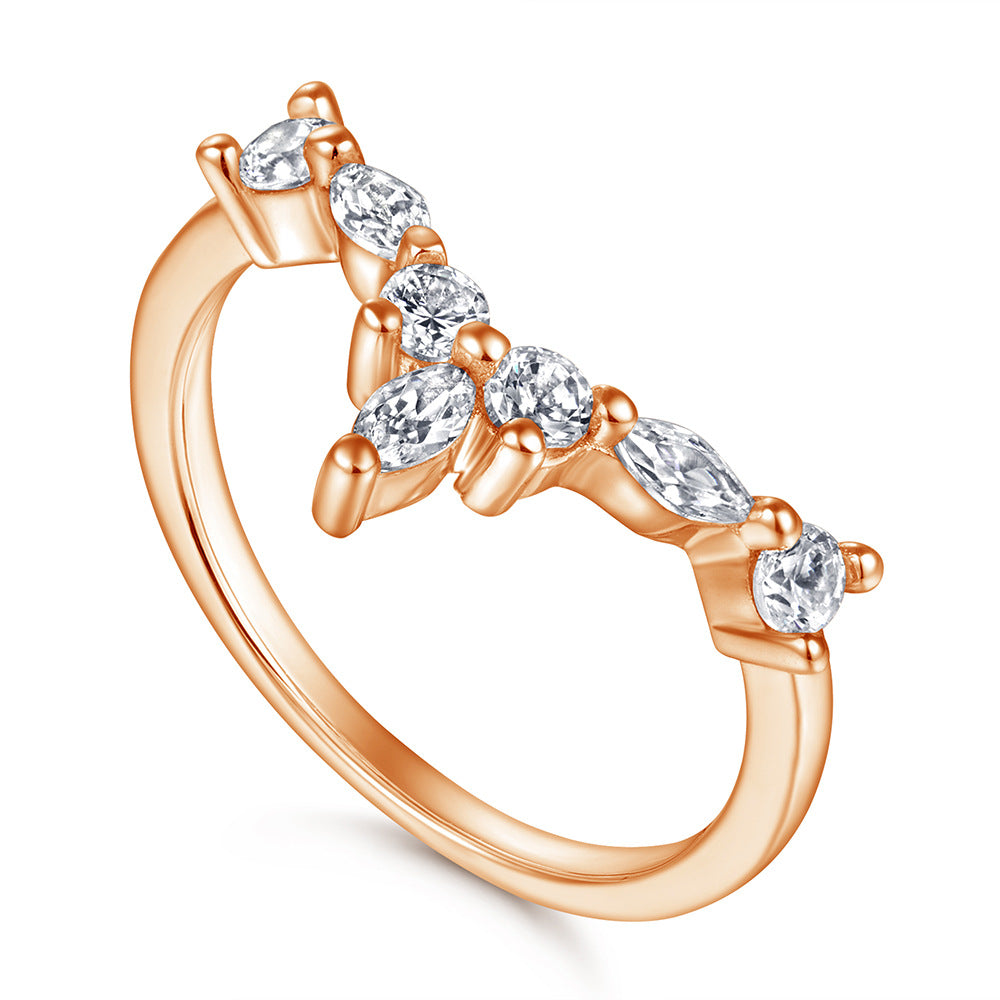S925 V-Shaped Crown Ring - Statement Index Finger Jewelry