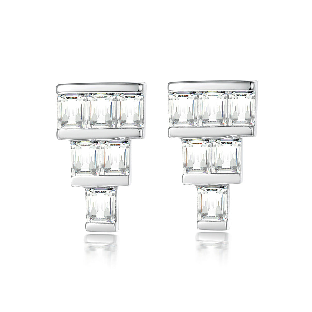 925 Silver Four Symbol Studs